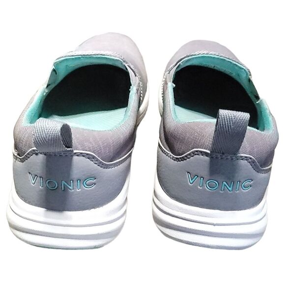 Vionic Kea Gray Orthotic Sport Walking Shoes Womens Size 7 ASR1271 Slip On - Picture 5 of 9